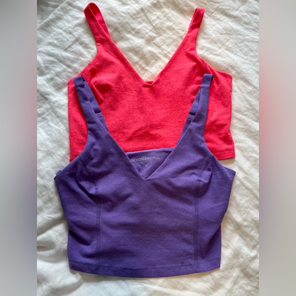Beyond Yoga Space Dye Crop Top - Set of 2 - Size Medium